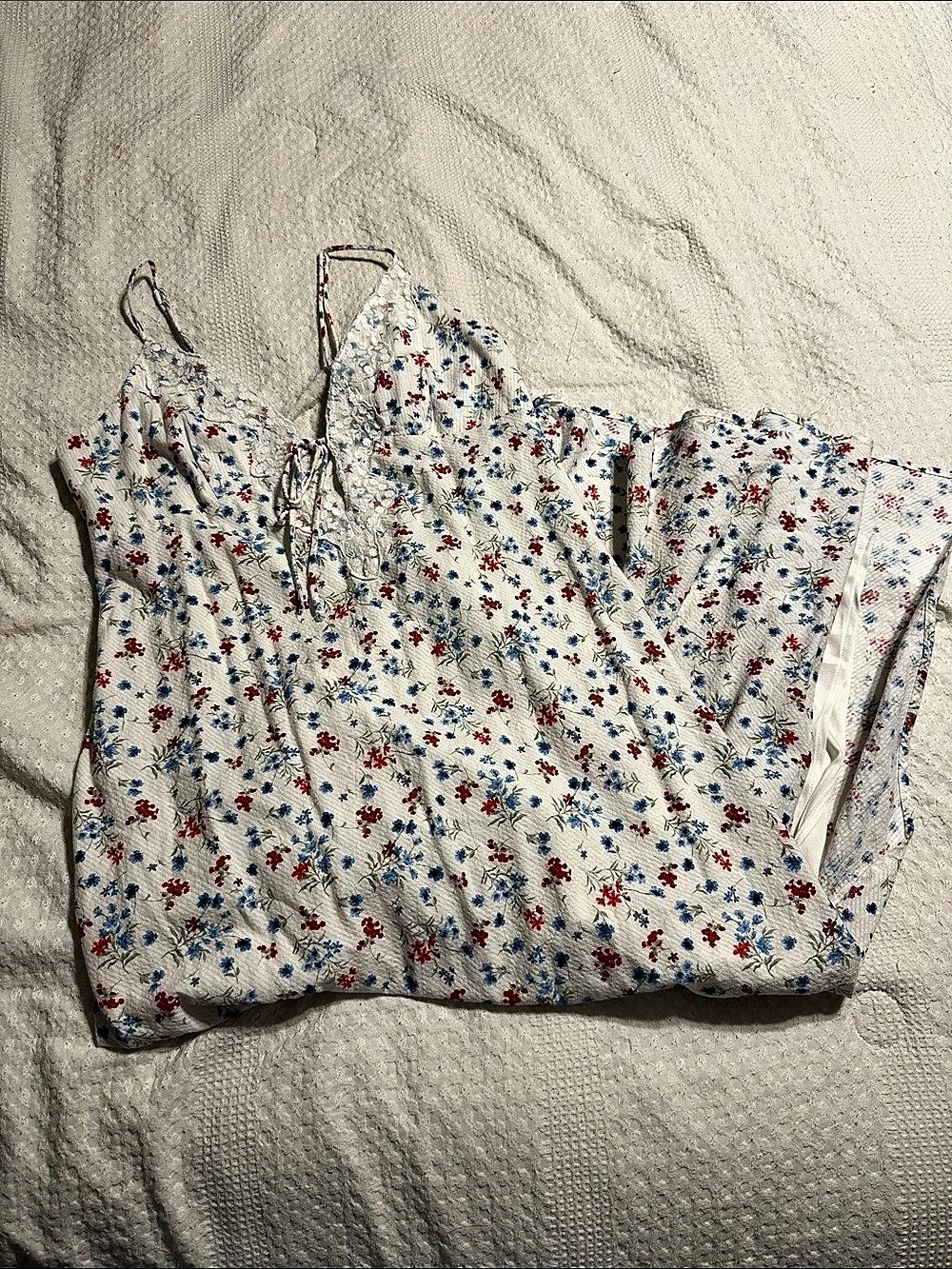 Red & Blue floral dress